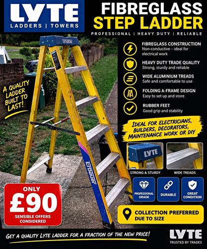 Lyte fibreglass step ladder - lyte,